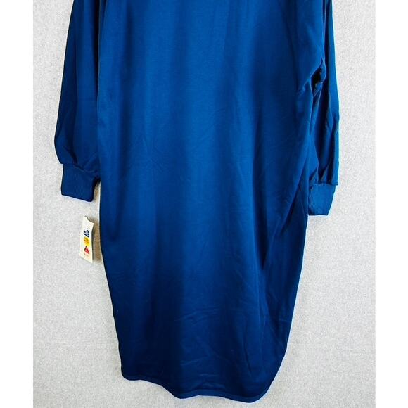 New Kittens Sz Large Nightgown Winter Birds Long Sleeve Blue Warm Vintage NWT - Picture 9 of 10